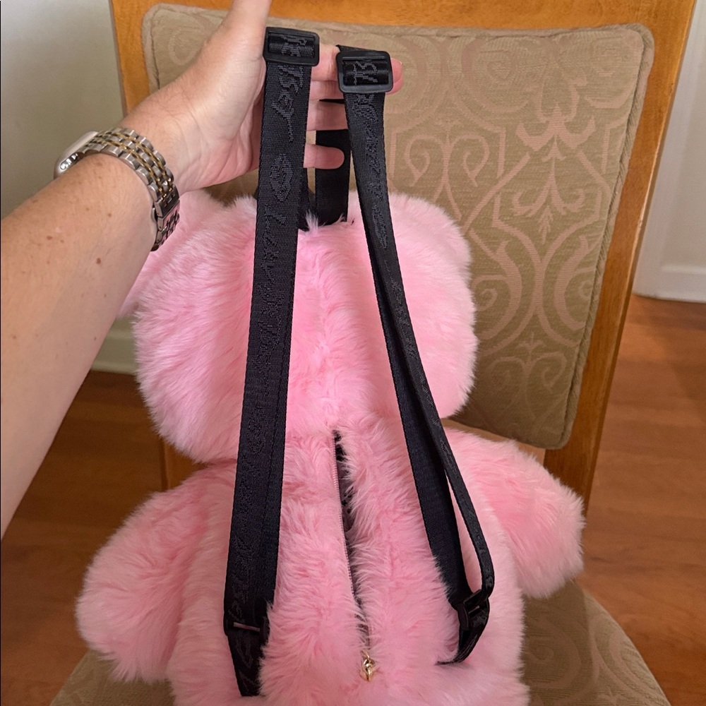 Like New Betsey Johnson Pink Bunny Backpack Plush - Picture 8 of 9